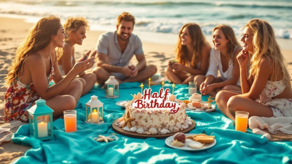 half birthday beach picnic