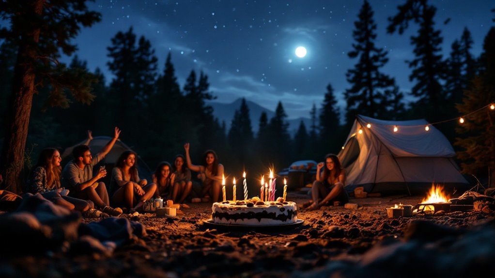 half birthday camping adventure