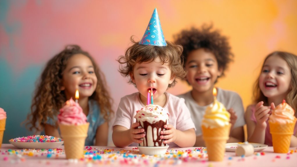half birthday ice cream fun