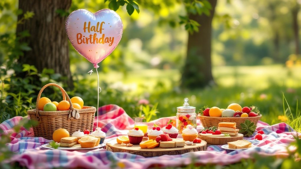 half birthday picnic celebration