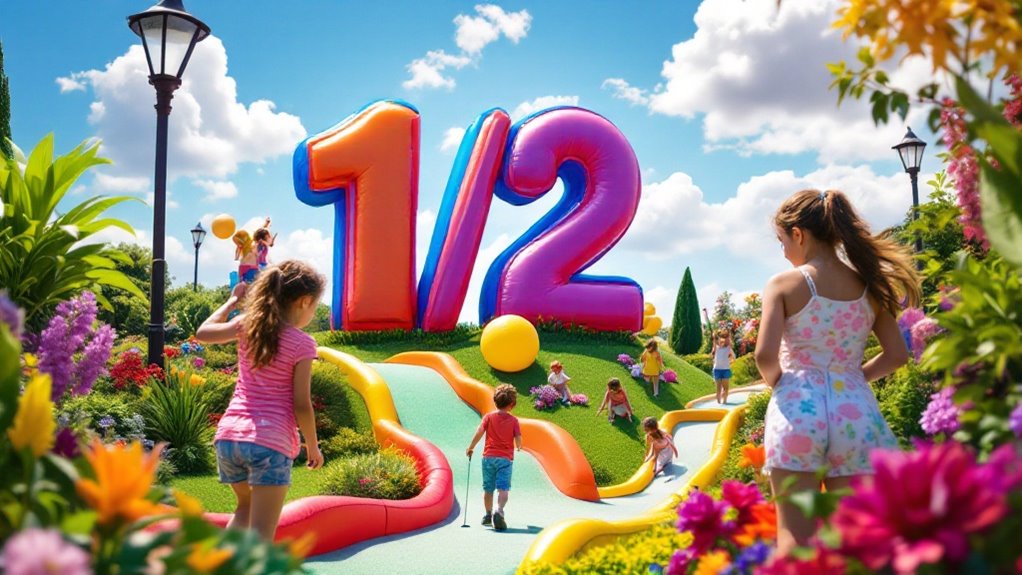 mini golf half birthday celebration